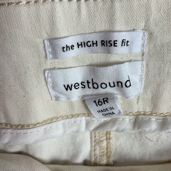 Westbound Womens The High Rise Skinny Jeans Off White 16 Regular NWT - Picture 10 of 16